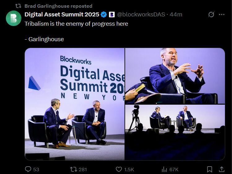 Brad garlinghouse twitter as Ripple XRP price surges