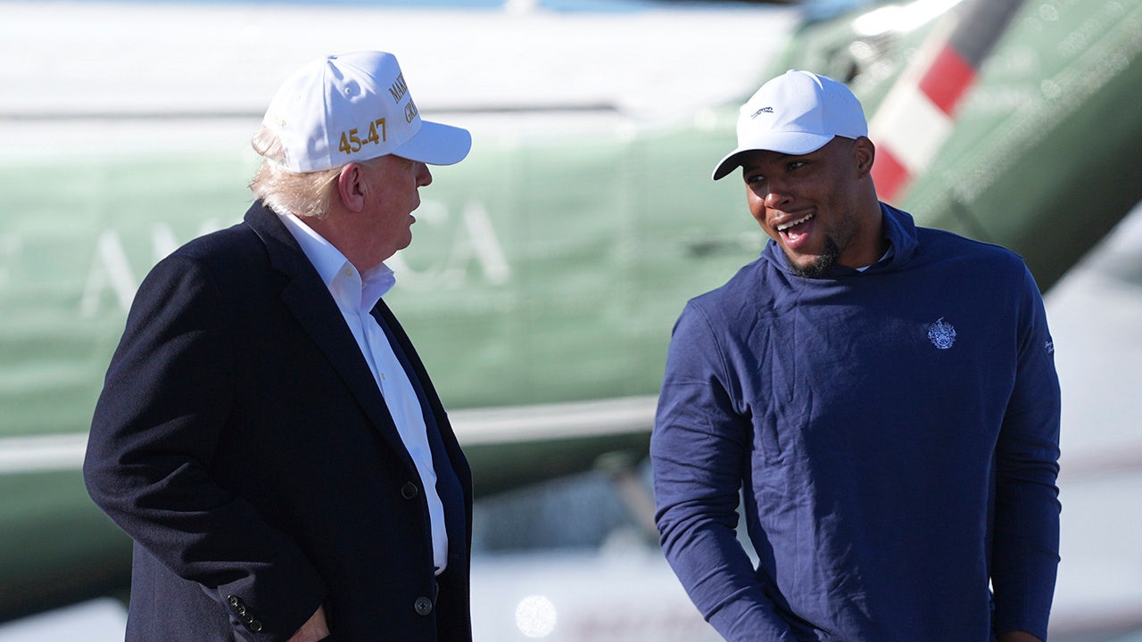 Trump makes Saquon Barkley joke after spending day with Eagles star Trump makes Saquon Barkley joke after spending day with Eagles star